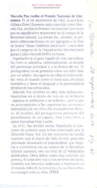 Marcela Paz recibe el Premio Nacional de Literatura