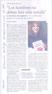 "Los hombres no deben leer esta novela"