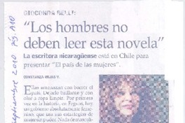 "Los hombres no deben leer esta novela"