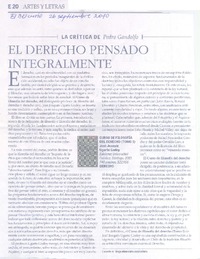 El derecho pensado integralmente