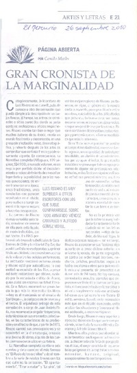 Gran cronista de la marginalidad