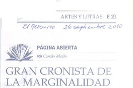 Gran cronista de la marginalidad