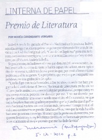 Premio de literatura