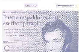 Fuerte respaldo recibió escritor pampino