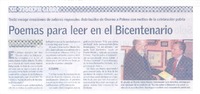 Poemas para leer en el Bicentenario