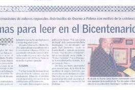 Poemas para leer en el Bicentenario