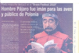 Hombre Pájaro fue imán para las aves y público de Polonia