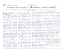 Neruda era muy egoísta (entrevista)