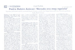 Neruda era muy egoísta (entrevista)