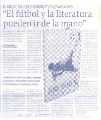 El fútbol y la literatura pueden ir de la mano