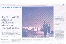 Ópera Il Postino cautivó al público en su estreno en Estados Unidos