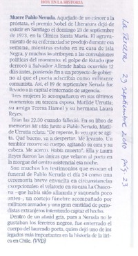 Muere Pablo Neruda