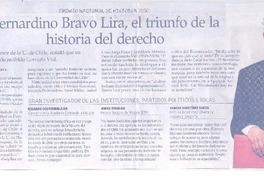 Berrnardino Bravo Lira, el triunfo de la historia del derecho