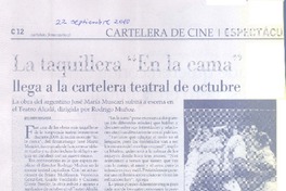 La taquillera "En la cama" llega a la cartelera teatral de octubre