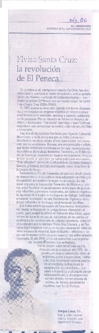 Elvira Santa Cruz, la revolución de la prensa