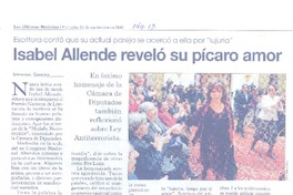 Isabel Allende reveló su pícaro amor
