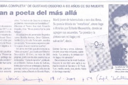 Rescatan a poeta del más allá