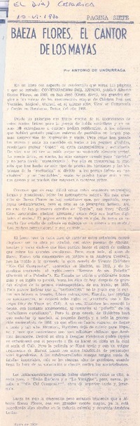 Baeza Flores, el cantor de los mayas