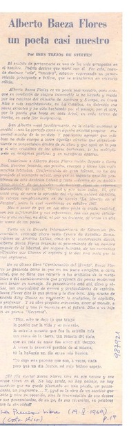 Alberto Baeza Flores, un poeta casi nuestro