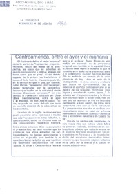 Centroamérica, entre el ayer y el mañana