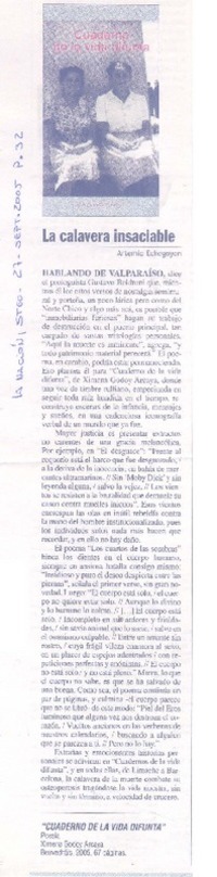 La calavera insaciable