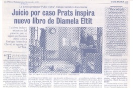 Juicio en caso Prats inspira nuevo libro de Diamela Eltit (entrevista)