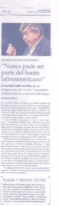 "Nunca pude ser parte del boom latinoamericano"