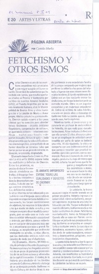 Fetichismo y otros ismos