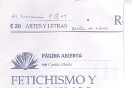 Fetichismo y otros ismos