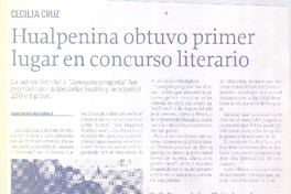 Hualpenina obtuvo primer lugar en concurso literario