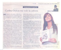 Carlita Ochoa me coló la cabeza