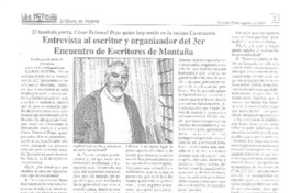 Entrevista al escritor y organizador del 3er Encuentro de Escritores de Montaña (entrevista)