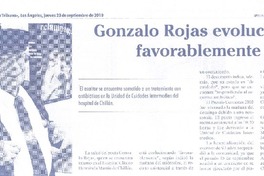 Gonzalo Rojas evoluciona favorablemente
