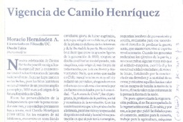 Vigencia de Camilo Henríquez