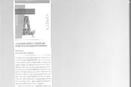 La igualdad política