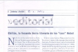 Chillán, la fecunda tierra literaria de los "casi" Nobel