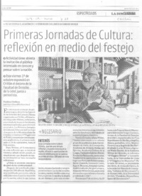 Primeras jornadas de cultura
