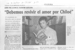 "Debemos revivir el amor por Chiloé"