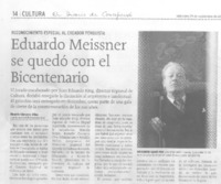 Eduardo Meissner se queó con el bicentenario