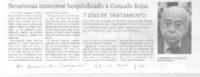 Naumonía mantiene hospitalizado a Gonzalo Rojas