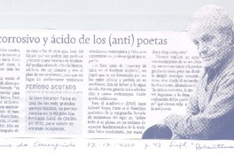El Más corrosivo y ácido de los (anti)poetas
