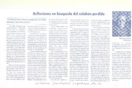 Reflexiones en búsqueda del eslabón perdido