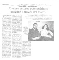 Jóvenes actores puentealtinos enseñan a través del teatro