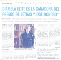 Diamela Eltit es la ganadora del premio de letras "José Donoso"