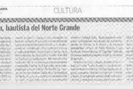 Andrés Sabella, bautista del Norte Grande