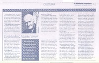 La felicidad, hija del amor (entrevista)