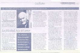 La felicidad, hija del amor (entrevista)