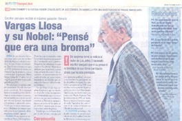 "Pensé que era una broma"