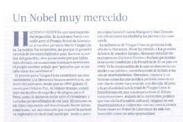 Un Nobel muy merecido