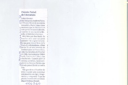 Premio Nobel de Literatura